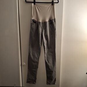 1969 Always Skinny Women's Gray Straight Leg Maternity Jeans